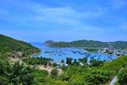 Vinh Hy Bay Boat Sea The Sea The Boat Water