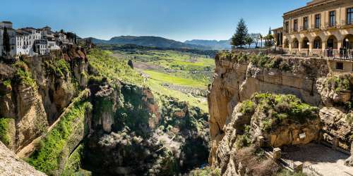 Ronda Spain Andalusia Gorge Landscape Sunshine