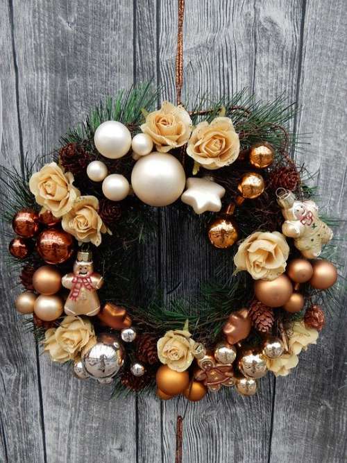 Christmas Decoration Wreath Door Wreath Roses