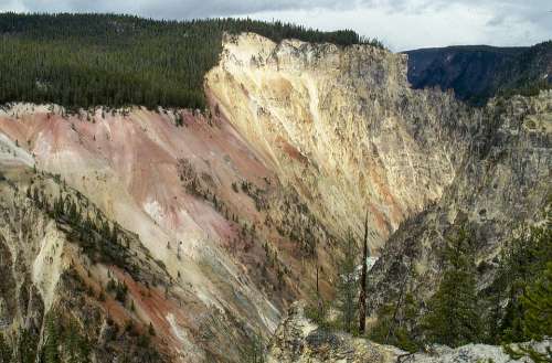 Yellowstone River Canyon Nature Landscape Scenic