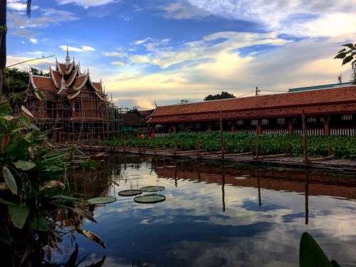 thailand sky reflection water cloud