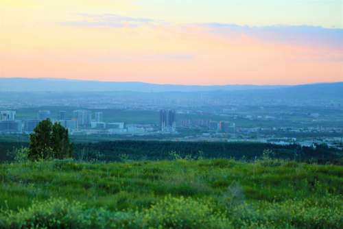 landscape greenery nature mountains forest