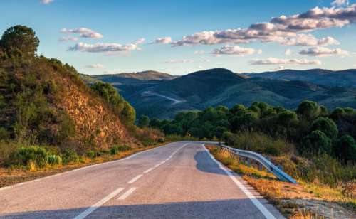 portugal algarve road sky natural landscape