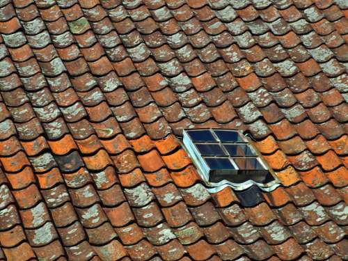 tile roof exterior window weathered