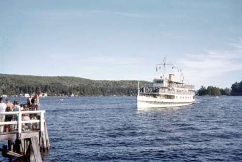 cruise ship vintage retro lake