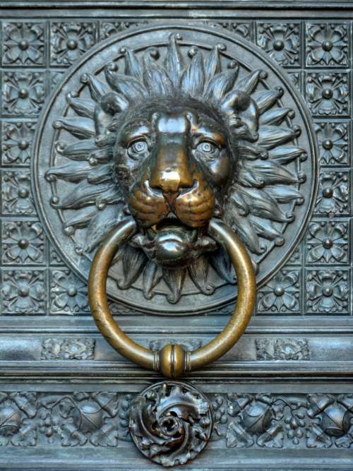 ornate close up keyhole doorknob design