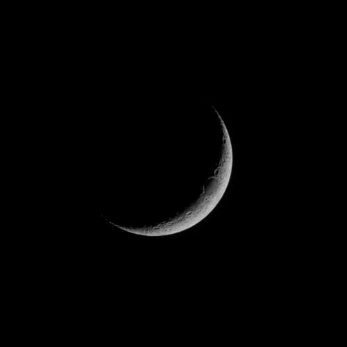 moon night sky crescent space