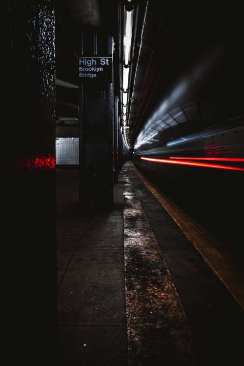 city subway train rail motion