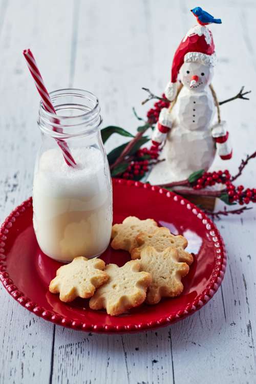 milk cookies christmas festive holiday