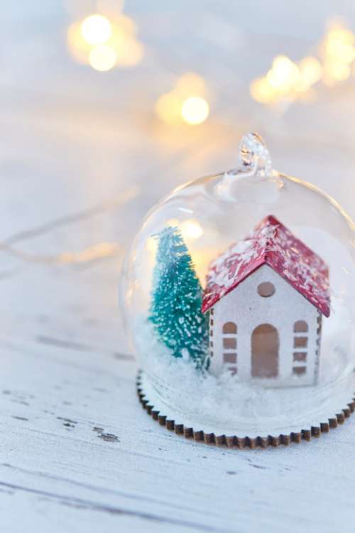 snow globe christmas decoration festive