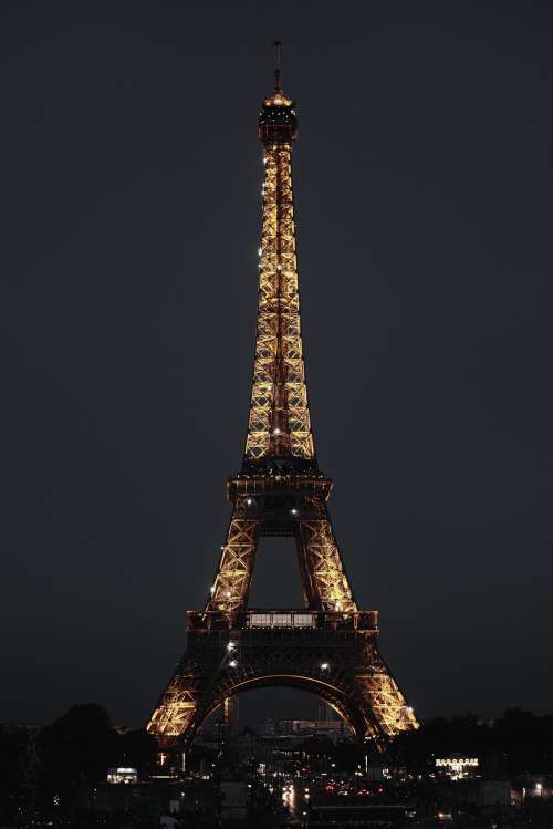 Eiffel Tower At Night Photo