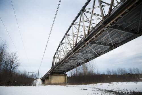 Underneath A Winter Bridge Photo