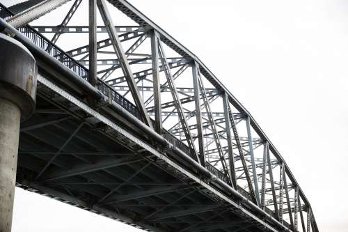 Gray Sky And Bridge Photo