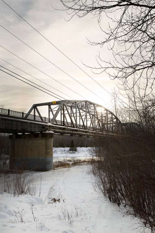 Bridge Over Snow Photo
