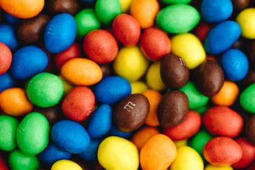 M&M’s Peanut Chocolates Backgrounds Free Photo