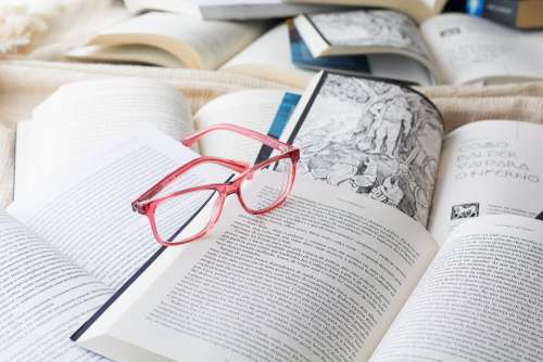 Glasses Reading Book Books Focus Education Read