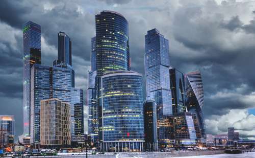 Moscow City Megalopolis Russia Street Architecture