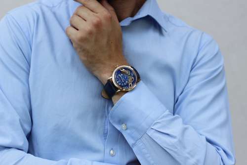 Shirt Watch Wrist Male Businessman