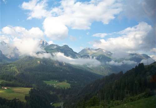 Switzerland Mountains Landscape Nature Swiss Sky