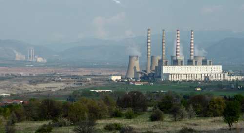 Kozani Steam Power Plant Energy Factory