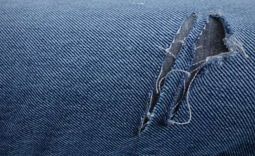 Jeans Fabric Texture Crack Torn Structure