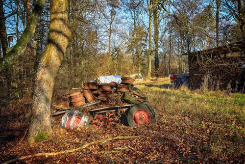 Wheels Scrap Rust Pollution