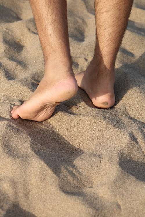 Foot Sand Beach Barefoot Footprint Sea Pedicure