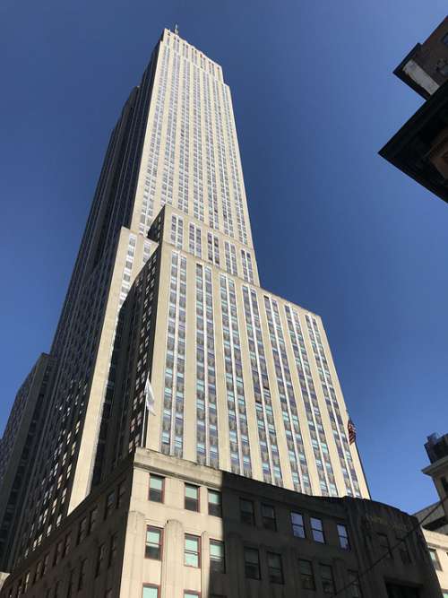 New York Building Empire State High Manhattan Day