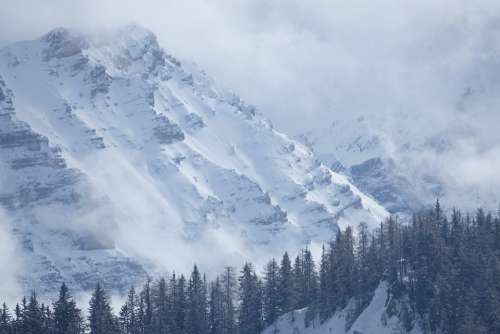 Snow Mountain Winter Nature Panoramic Dolomites