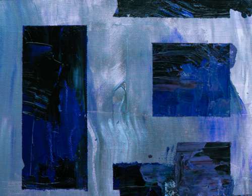 blue abstract painting paint brush