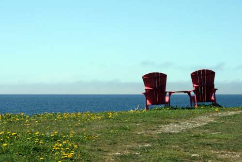 chairs water view adirondack ocean