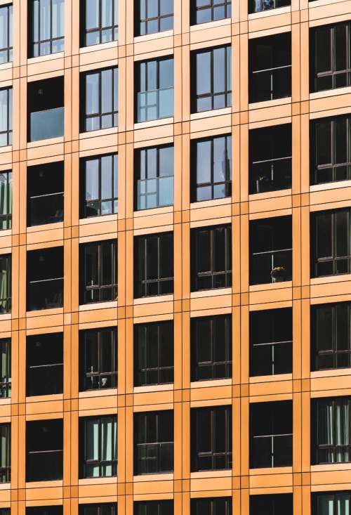 office windows exterior facade pattern
