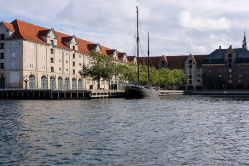 Black Ship Docked in Copenhagen