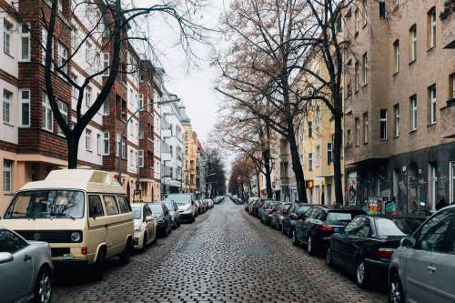 A Cobble Stone Residential Street Photo