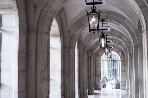Gray Arches In Sunlight Photo