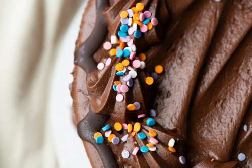 Close Up Of Chocolate Cake Photo