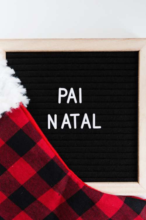 Pai Natal On Letter Board Photo
