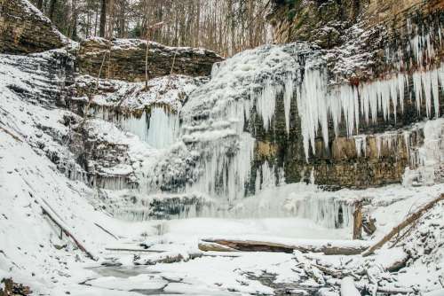 Frozen River Falls Photo