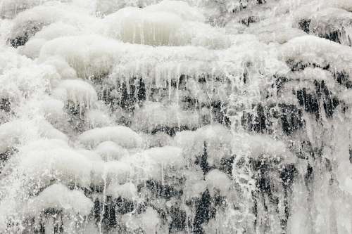 Waterfall Over Ice Photo