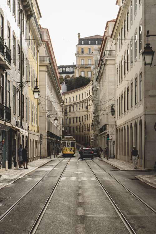 Tram On Quiet Street Photo