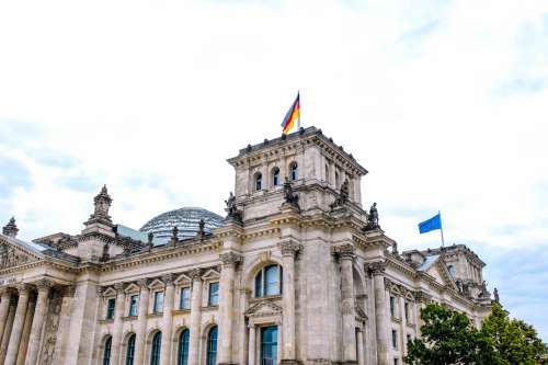 German Flag On Reichstag Building Photo