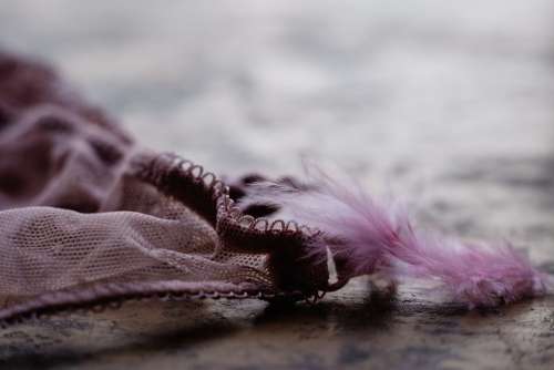 Pink lace lingerie