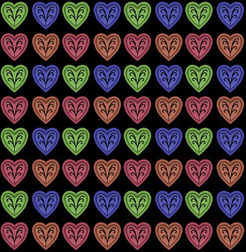 Seamless Pattern With Hearts