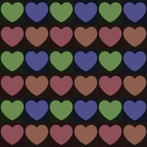 Seamless Pattern With Hearts