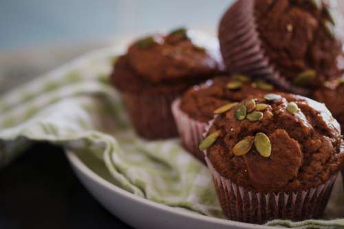 baked muffins food close up cupcake