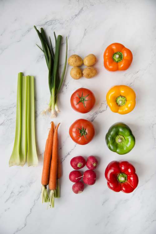 Fresh Vegetables Flatlay Photo