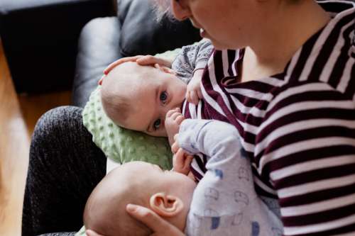 Nursing Twins Photo