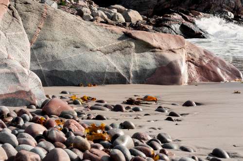Sun Soaked Rocky Beach Photo