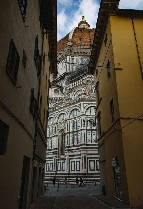 Narrow View Of The Duomo Cathedral Photo