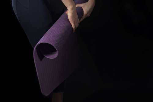 Rolling Purple Yoga Mat Photo